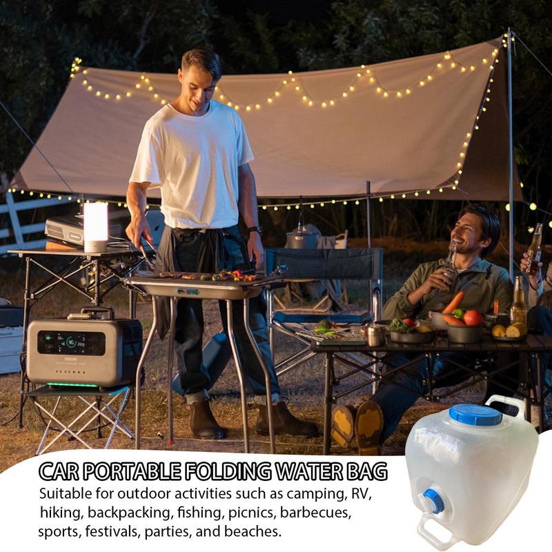 Faltbarer Wasserbehälter Wasserflasche mit Hahn 20L Faltbarer Wasserkanister Outdoor Rucksacktouren Camping Trinkwasseraufbewahrungsträger