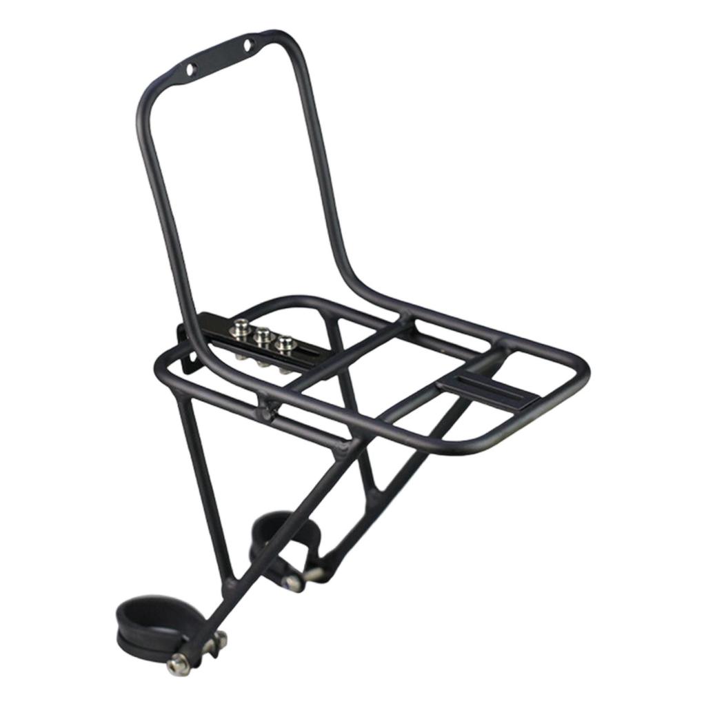 Durable Front Bike Rack Sturdy Aluminum Alloy Easy Installation Cargo Equipment for Bicycle Commuting and Touring