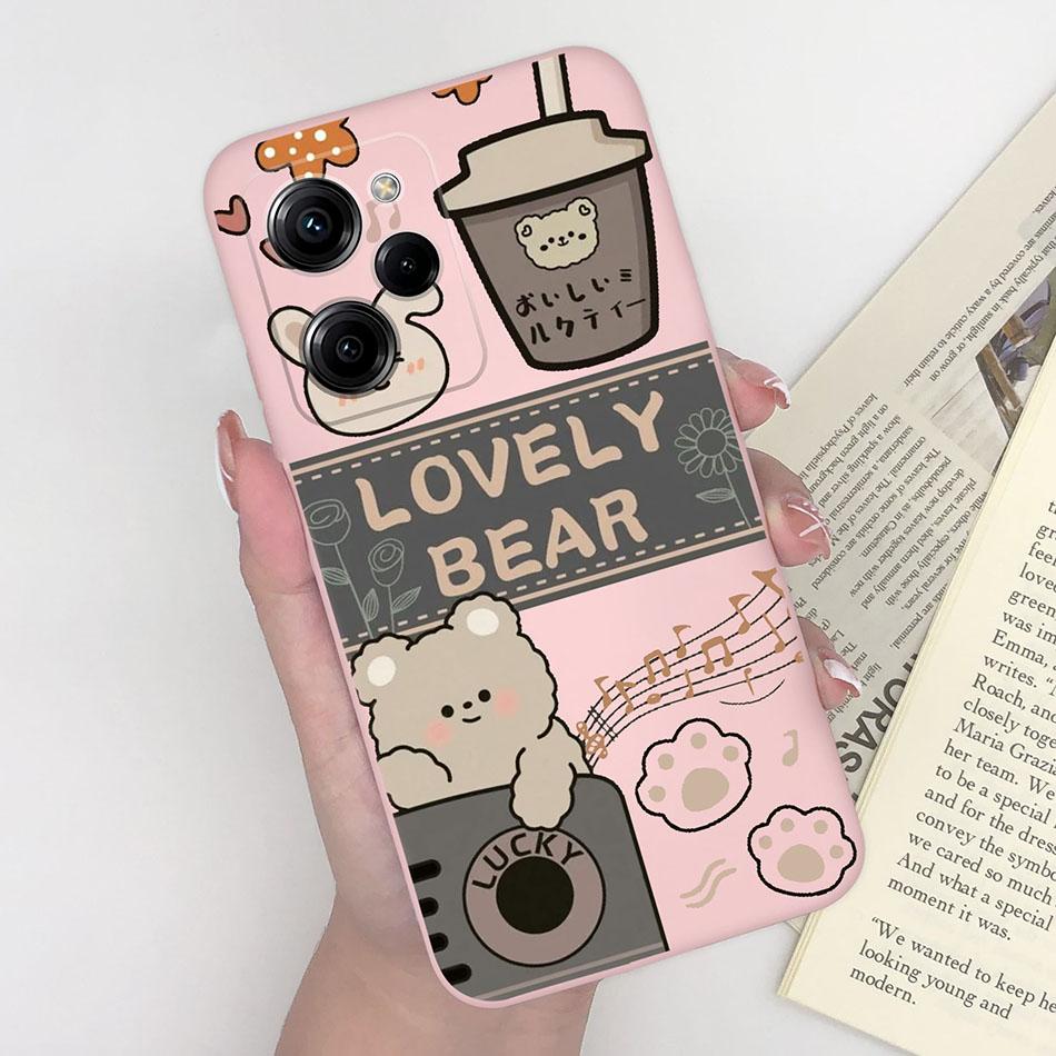 Silicone Case For Xiaomi Poco X5 Pro Pilot Bear Back Cover For POCOX5 X5Pro 5G Poco X 5 Pro Soft Matte Protective Phone Cases