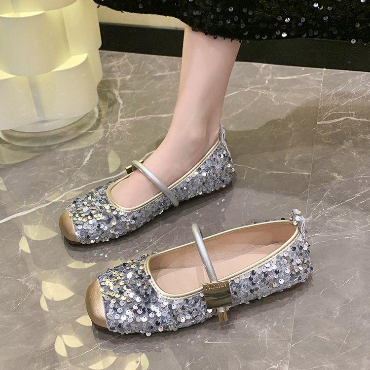Chic Sequin Mary Jane Flats - Spring/Summer 2024