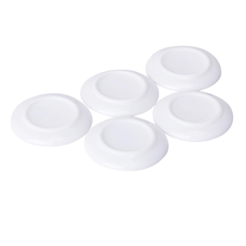 5pcs Dollhouse Miniature White Ceramic Food Plates Kitchen
