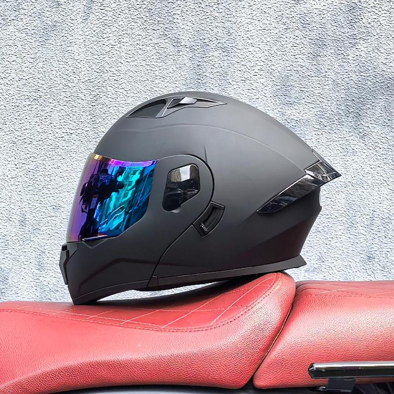 Cyberpunk Style Full Face Helmet DOT Certified Motorcycle Racing Helmet for Street Riding & Motocross