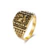 Vintage Spreading Eagle Stainless Steel Ring for Men Gold Plated Jewelry New