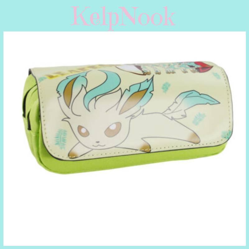 Pokmon Cartoon Student Large Capacity Double Zipper Pencil Case With Compartments For School Supplies