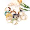 Color Retaining Gold Handmade Winding Natural Crystal Gravel Bending Tree Of Life Necklace N60