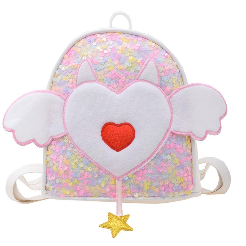 Stylish And Functional Kids Backpack With Angel Wings Perfect For School Adventures