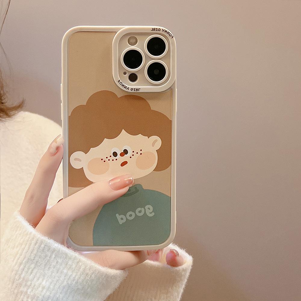 Cartoon Couple Iphone15 Apple 16 Mobile Phone Case 14pro Matte Soft 11 Suitable for Xs Max Cute
