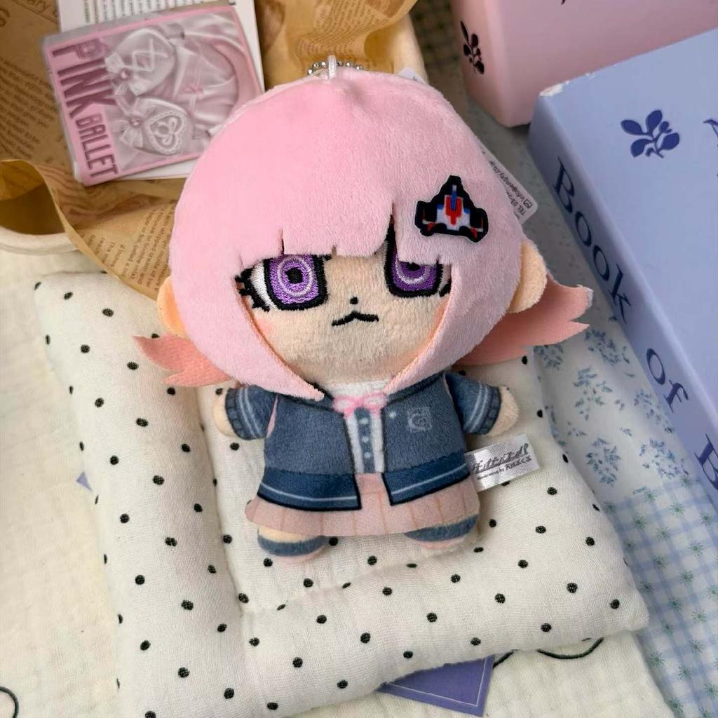 Cartoon 10CM Danganronpa pluche speelgoed sleutelhanger anime Enoshima Junko Kirigiri Kyoko Naegi Makoto Nanami Chiaki Cosplay Knuffelpop