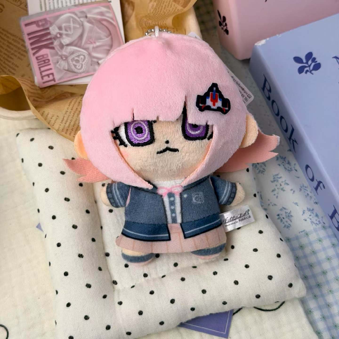 Cartoon 10CM Danganronpa Plüschtier Schlüsselanhänger Anime Enoshima Junko Kirigiri Kyoko Naegi Makoto Nanami Chiaki Cosplay Stoffpuppe