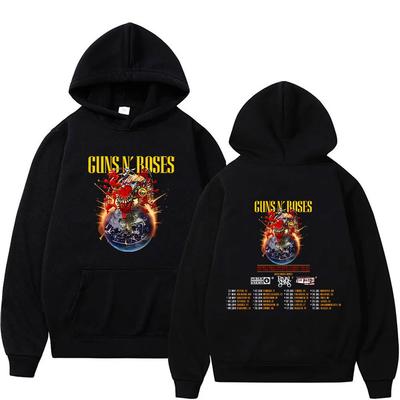 Guns N Roses Tour 2025 Hoodie Mode Rockband Streetwear Mannen Vrouwen Vintage Casual Hoodies Unisex Hoge Kwaliteit Fleece Pullover