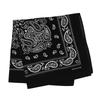 Trifong Bandana Black 100% Cotton Paisley Handkerchief Adult Bandana Cotton Cashew Unisex 55cm X 55cm Black