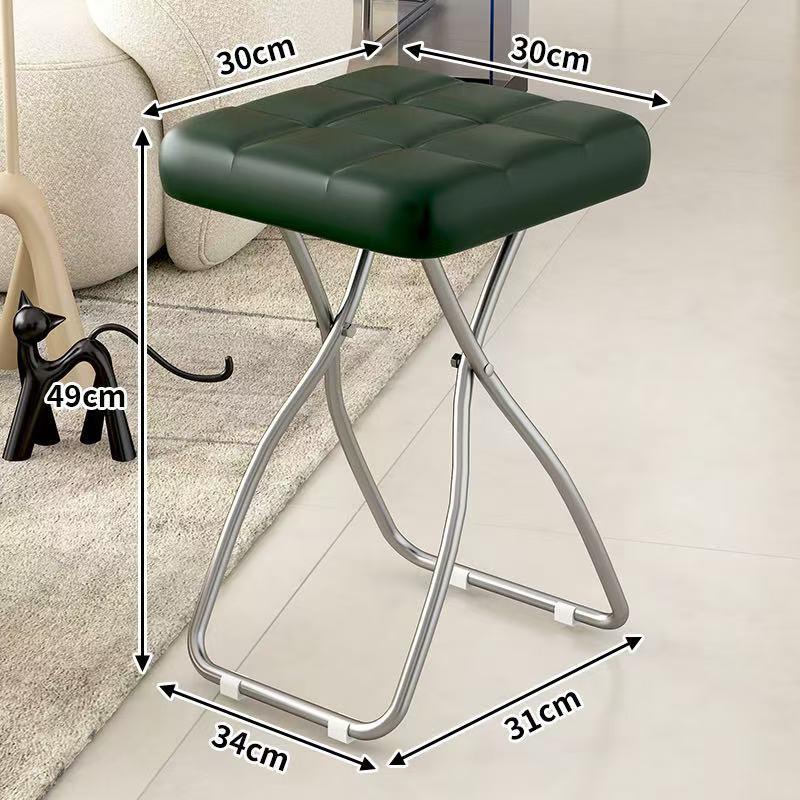 Home Light Luxury Folding Square Stool Home Foyer Shoe Changing Stool Study Chair Dining Table Stool Coffee Shop Chair
