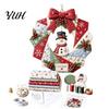Kreatives handgefertigtes Kranz-Set, Weihnachten Stoff DIY-Kit, Patchwork Anfängerfreundliches Feiertagsbastel-Deko-Set, Dekoration für Haustür, Wanddekoration,