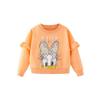 2022 New Children's Clothing for Girls, Autumn Sweatshirt, Orange Daisy, Stylish Top for Kids, Toddler Pullover, Trendy