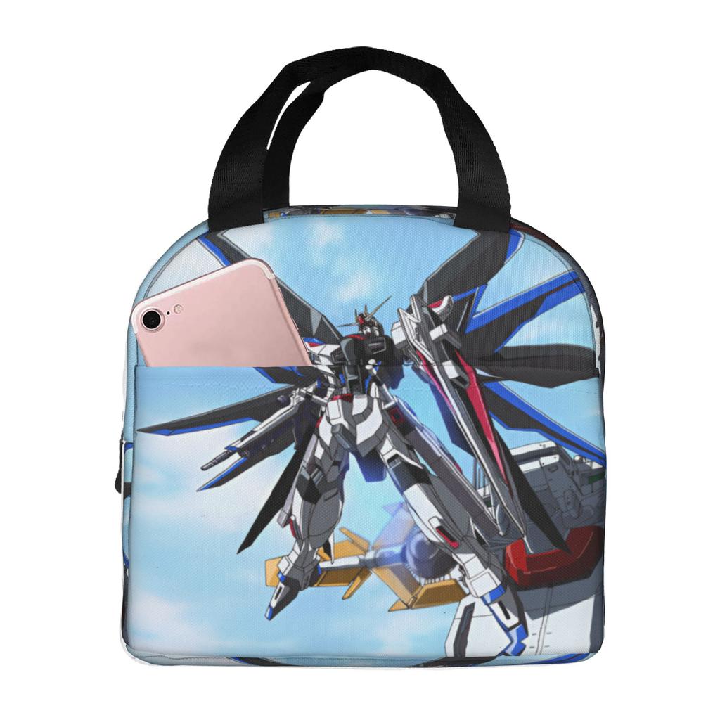 Custom Gundams Insulated Lunch Tote Bag for Women Men Anime Resuable Cooler Thermal Food Lunch Box Work School Travel