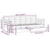 VidaXL Day Bed and Drawers Without Mattress White 90x200 Cm Solid Wood 3302139