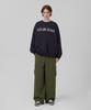 GLW Wide Big Pocket Elastic Waist Cargo Pants Khaki