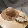 Women's Summer Straw Hat, Fresh and Simple Korean Style, Versatile for Beach Trips, Sunshade Sun Hat, Wide Brim Sun Protection Fisherman Hat