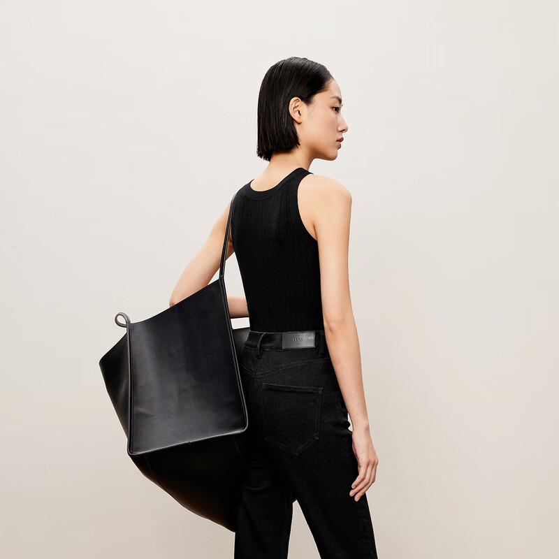 

LESS 2024 Autumn Lamb Wool Blend Round Neck Slim Knit Vest L