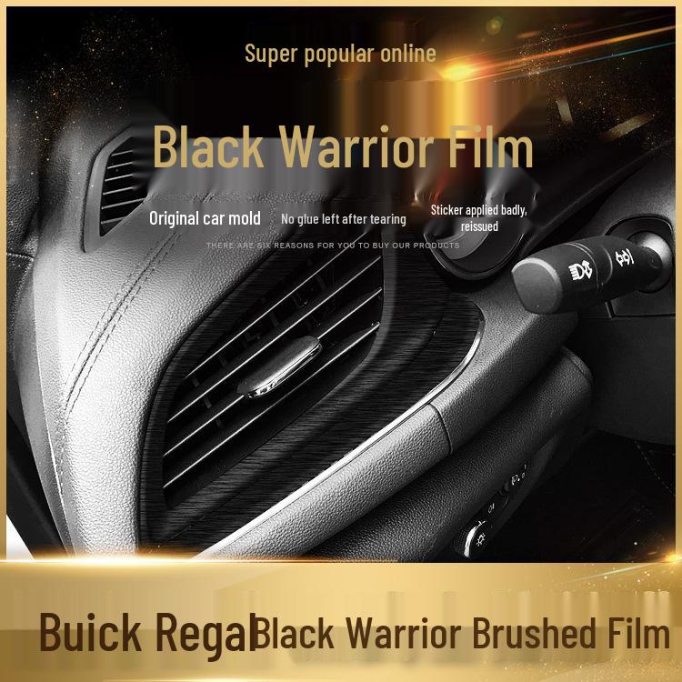 Black Warrior Gebürsteter Autoaufkleber für Buick Regal 17-21: Innenraummodifikation Mittelkonsolen Dekoration