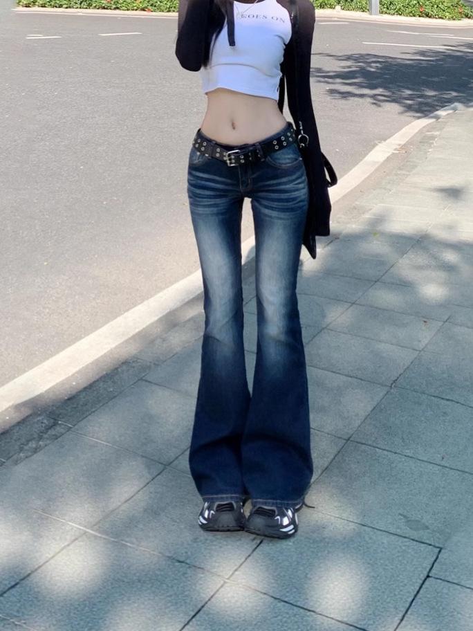 Spicy Girl Retro High-Waisted Flare Jeans - Women's Stretch Slimming Pants for Spring/Autumn 2025
