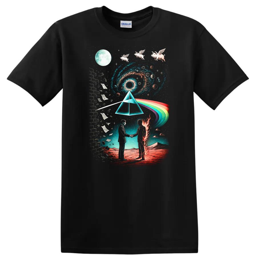 Cosmic Illusion T Shirt Retro Rock Heavy Metal Album Cover Tee Design