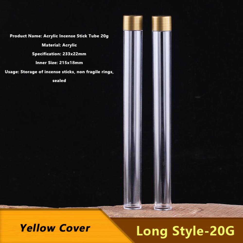 Transparent Incense Stick Tube with Detachable Airtight Lid Incense Storage Box Incense Holder