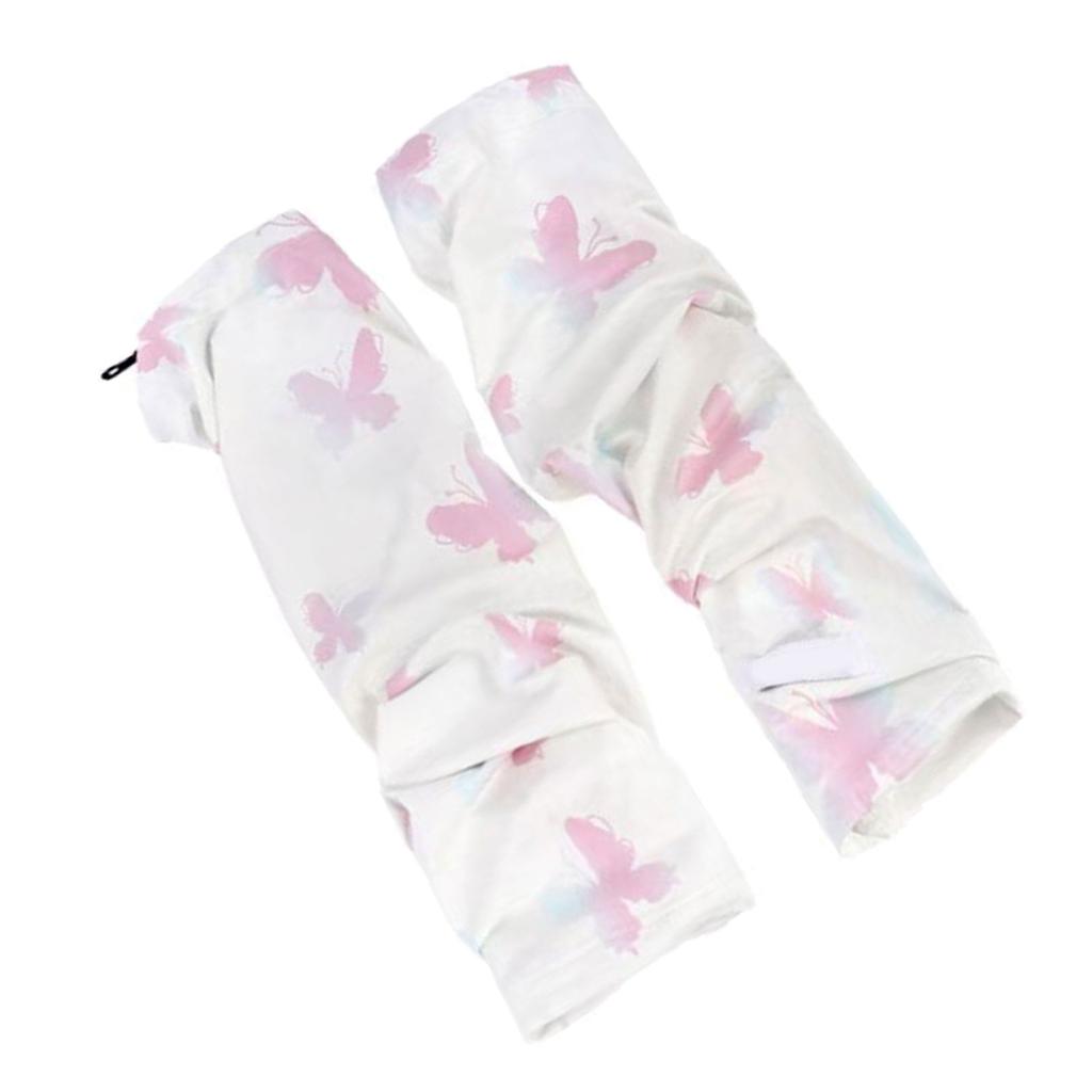 Butterfly Pattern Arm Sleeves Arm Guard for Women Breathable Ice Silk Design Comfortable Driving