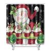 Christmas Shower Curtain Floor Mat Combination Four-Piece Set Bathroom Non-Slip Mat Toilet Absorbent Door Mat Carpet
