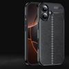 KEYSION Shockproof Case for iPhone 17 Pro Max Soft Silicone Leather Texture Business Style Phone Back Cover for iPhone 17 17 Air