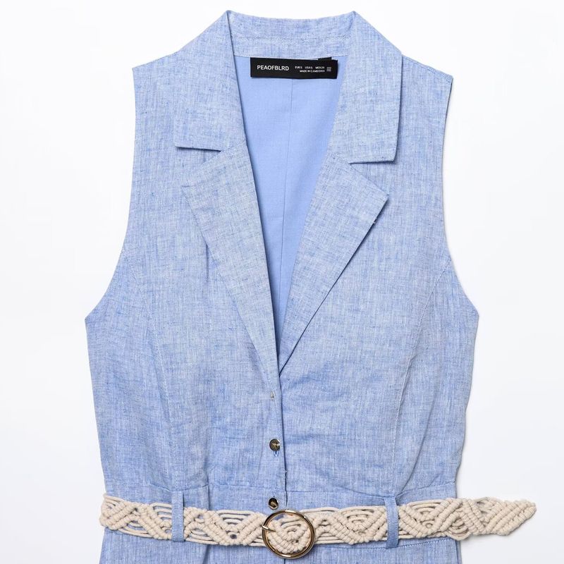 Kaslead New Women clothes Western Style With Belt Fashion Blended Midi Dress 8372110 400