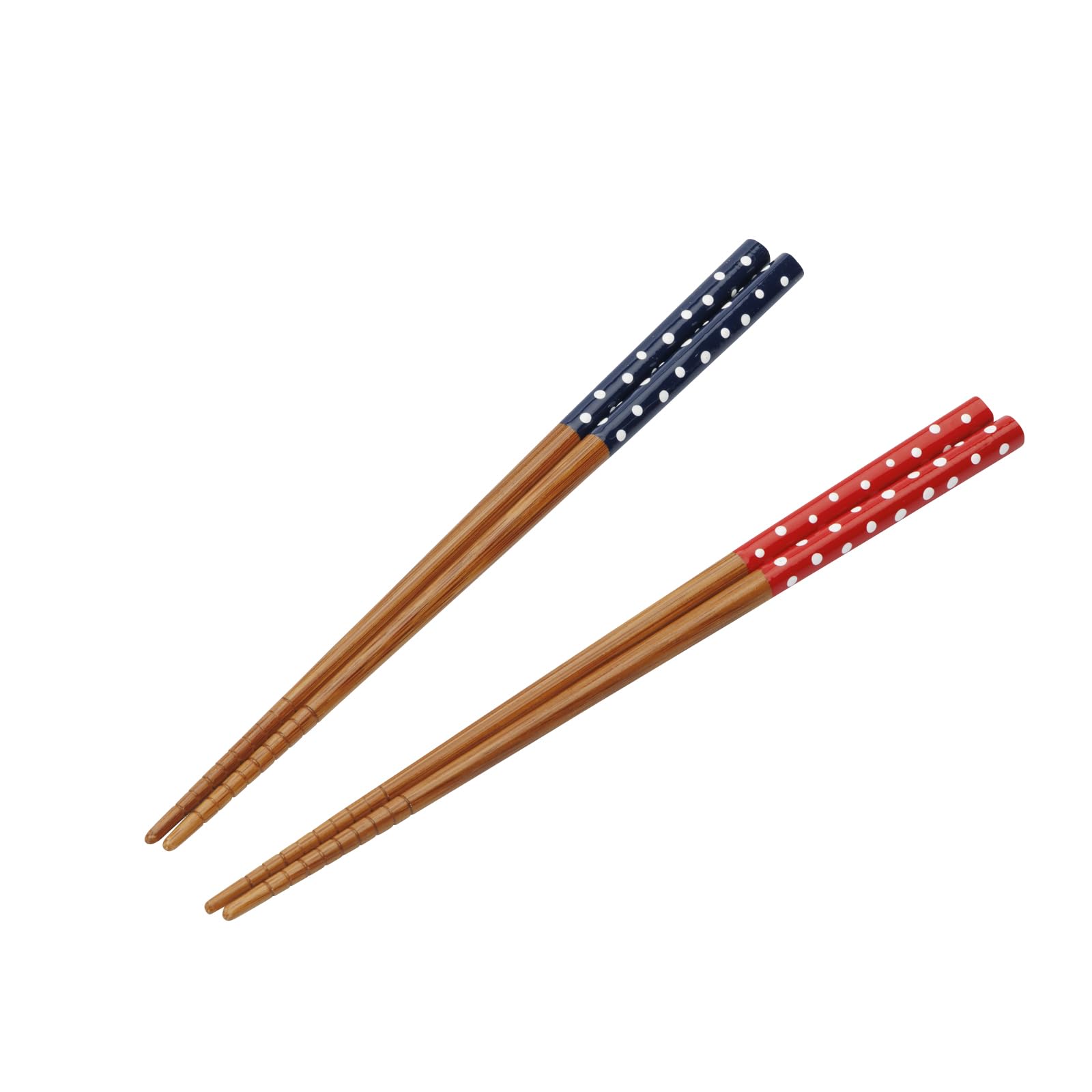 

Wakasa Lacquer Dishwasher Pair Bamboo Polka Dot Made in Chopsticks, Safe, Set, 22.5cm, Pattern, Navy/Red, Gift, Japan, 133-62311