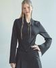 Etosome Corset Zip-Up Blouse (Black)