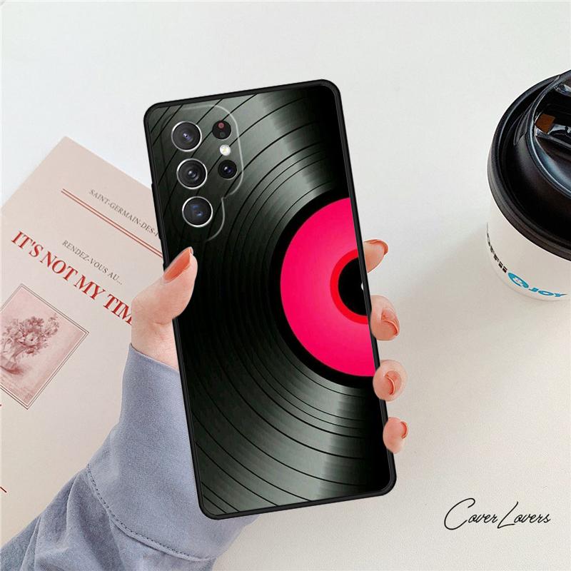 Vinyl DJ Record Art Phone Case For Samsung Galaxy S24 S25 S23 S22 Ultra Note 10 20 Plus S20 S21 FE Cover