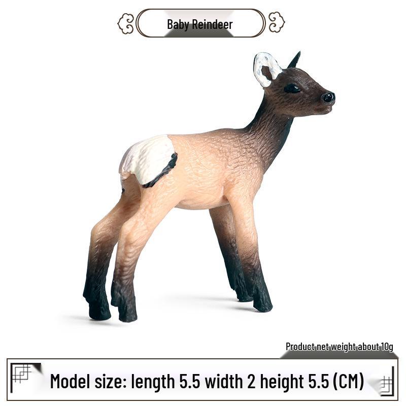 Cross-Border Christmas Wildlife Toy Set: White-tailed & Sika Deer Static Model