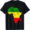 New Limited Africa Map Reggae Rasta Green Yellow Pride T-Shirt Free Shipping