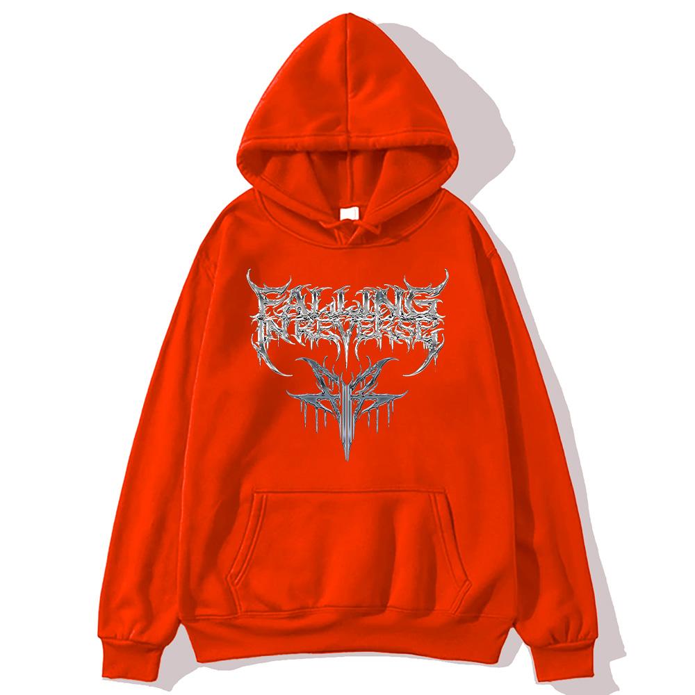 Falling in Reverse Hoodies Vintage Vintage Hip Hop Versatile Sweatshirts Music Fashion Aesthetic Pullovers Unisex