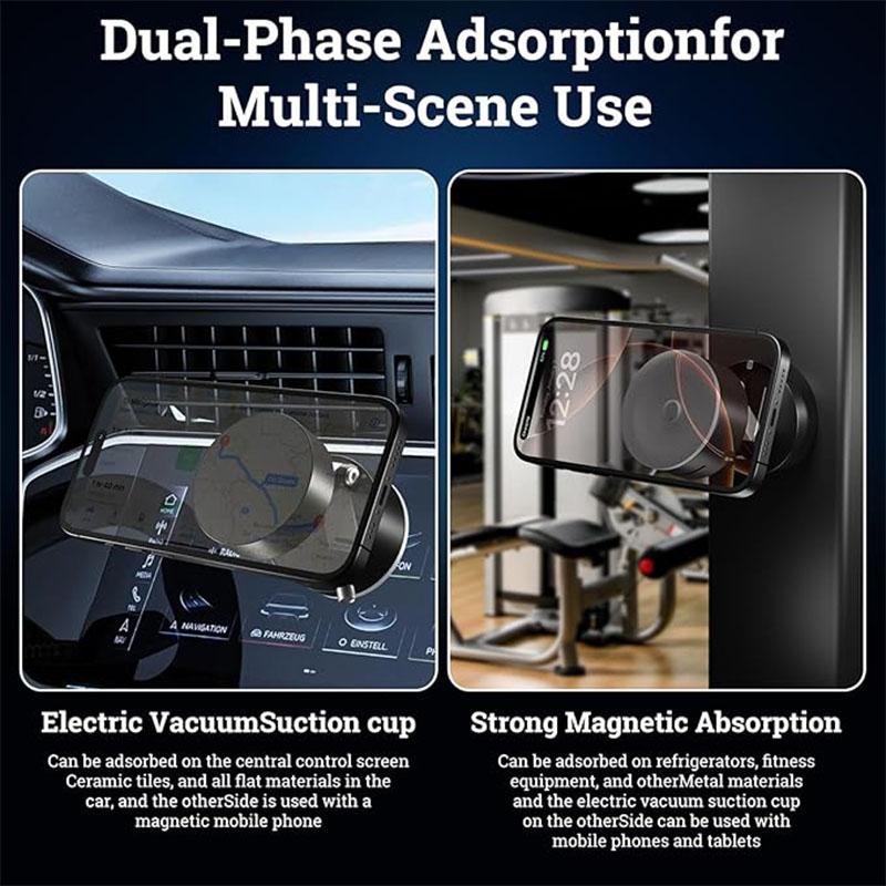 Multifunctional Vacuum Suction Cup Bracket Foldable Retractable Vacuum Double-sided Magnetic Mobile Phone Holder Car&Desk Holder