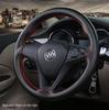 Cowhide Leather Hand-Stitched Steering Wheel Cover - Multiple Sizes & Colors Available