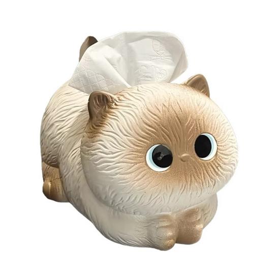 Tissue Dispenser, Cute Cat Shape Tissue Holder, Practical Storage And Unique Home Decor Napkin Box, for Bathroom Bedroom Living Room