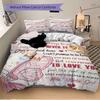 3pcs To My Granddaughter Bedding Set, Includes 1 Quilt Cover and 2 Pillowcases, Comfortable Bedding with Stylish Design for Bedroom