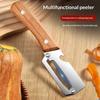 1Pcs Durable And Smooth Multi Functional Vegetable Peeler With Ergonomic Wooden/Pp Handle For Peeling Fruits And Vegetables