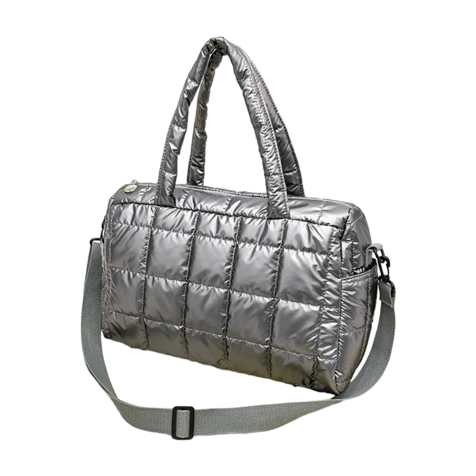 

Women Shoulder Handbag Lightweight Female with Zipper Stylish Crossbody Bag for серый