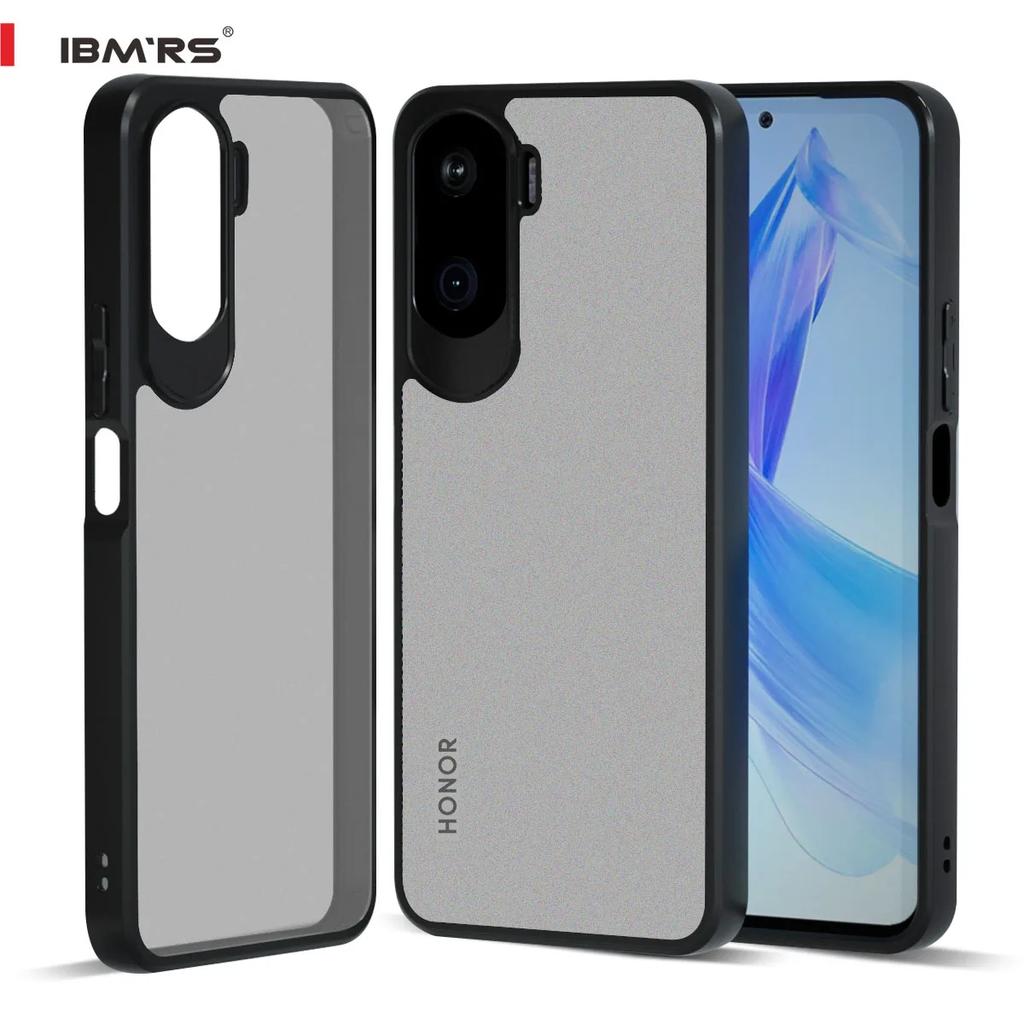 (Comes with Wrist strap)IBMRS for Honor X50i  Phone Case, Shockproof Military-Grade Protection, Matte Translucent Black Camo