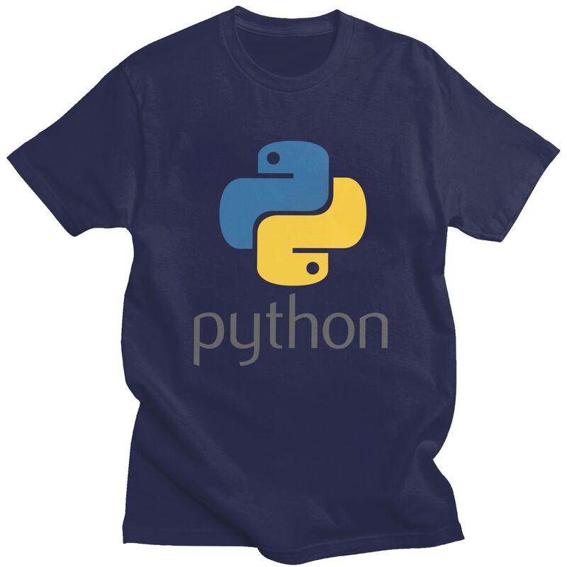 Custom Programmer Python Symbol T Shirt Men Short Sleeve Computer Developer Programming Coder Tee Tops Oversized Tshirts Merch