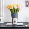 Galvanized Metal Vases with Handle,Rustics Flower Bucket for Cut Flowers,Retro Flower Container for Table Centerpieces