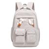 Einfarbiger Rucksack Große Kapazität Leichtgewicht Junior Senior High School Schüler Schultasche