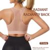 Hul Mesh Front Glidelås Sportsundertøy Kvinner Støtsikker Tanktopp Løping Yoga Fitness BH Skjønnhetsrygg Samlende Stor Størrelse