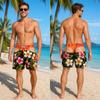 Men's Fake Underwear Beach Short 3D Print Beach Shorts Tropical Underwater Print Funny Summer Vacation Swim Trunks Board Shorts