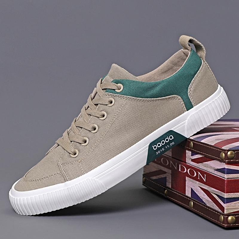Mode 2025 Herren Canvas Schuhe Frühling Sommer Casual Low-Top Schnürschuhe Herren Canvas Schuhe Koreanische Version Trend Herrenschuhe BM-013